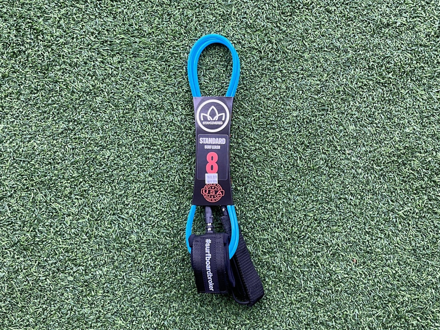 8’ Leash Standard Surfboardbroker x StayCovered Colab -Light Blue (New) - Surfboardbroker