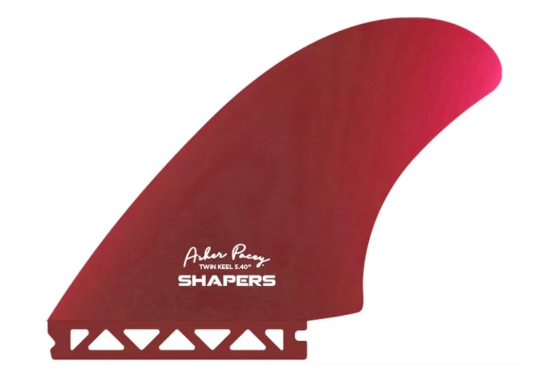 Shapers Asher Pacey: 5.40" Futures Twin Keel - Red (NEW)