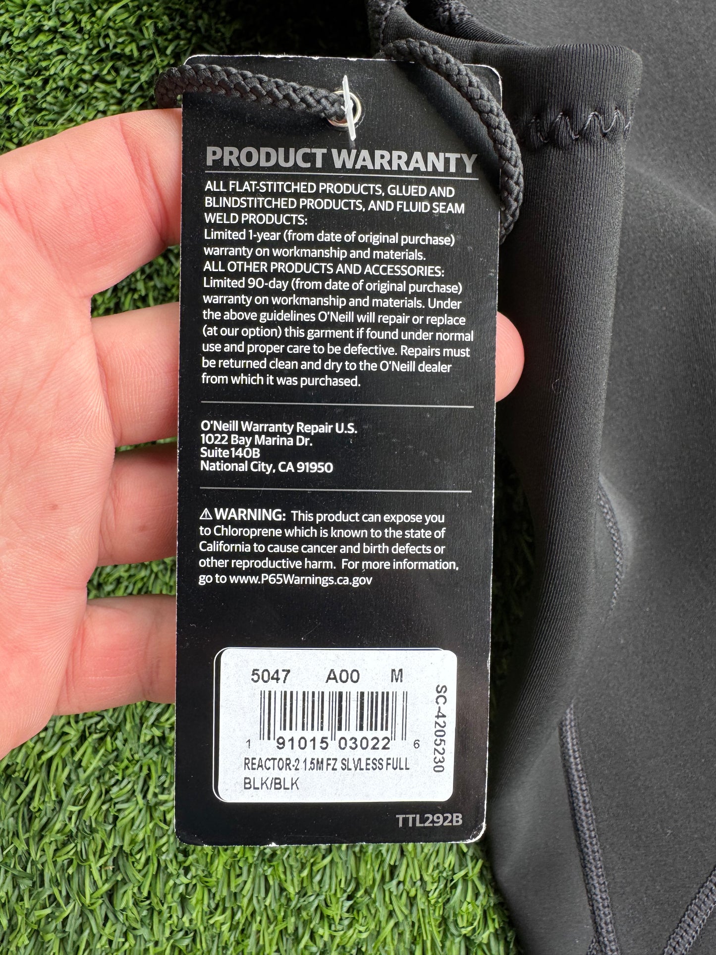 O'NEILL REACTOR-2 2MM FRONT ZIP SLEEVELESS FULL WETSUIT SIZE MEDIUM (New)