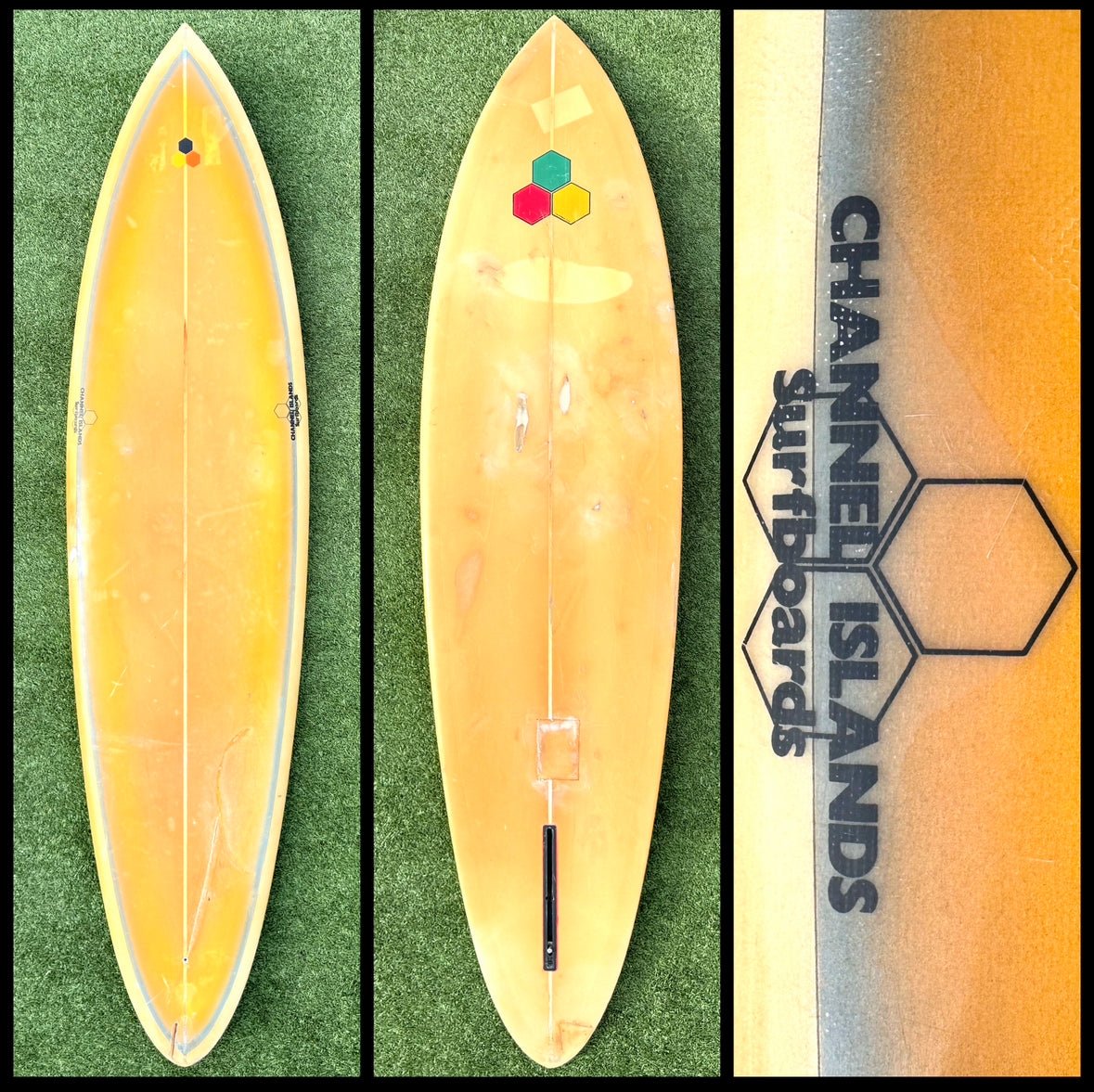 Old used surfboards store