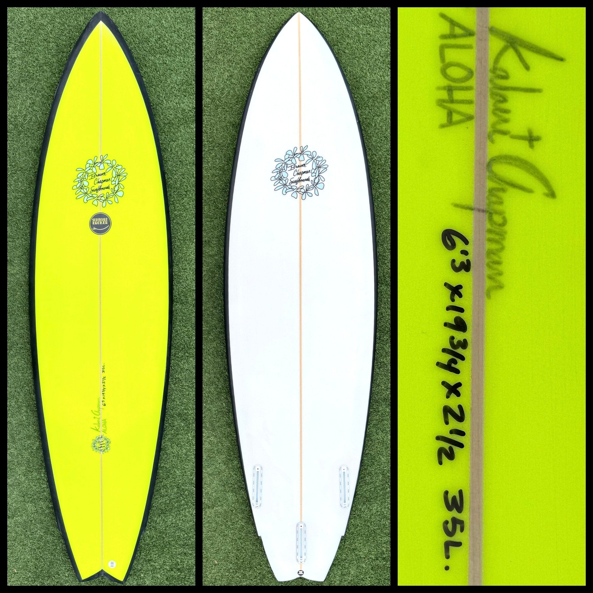 6’3 35L Brewer Chapman Surfboard -CA