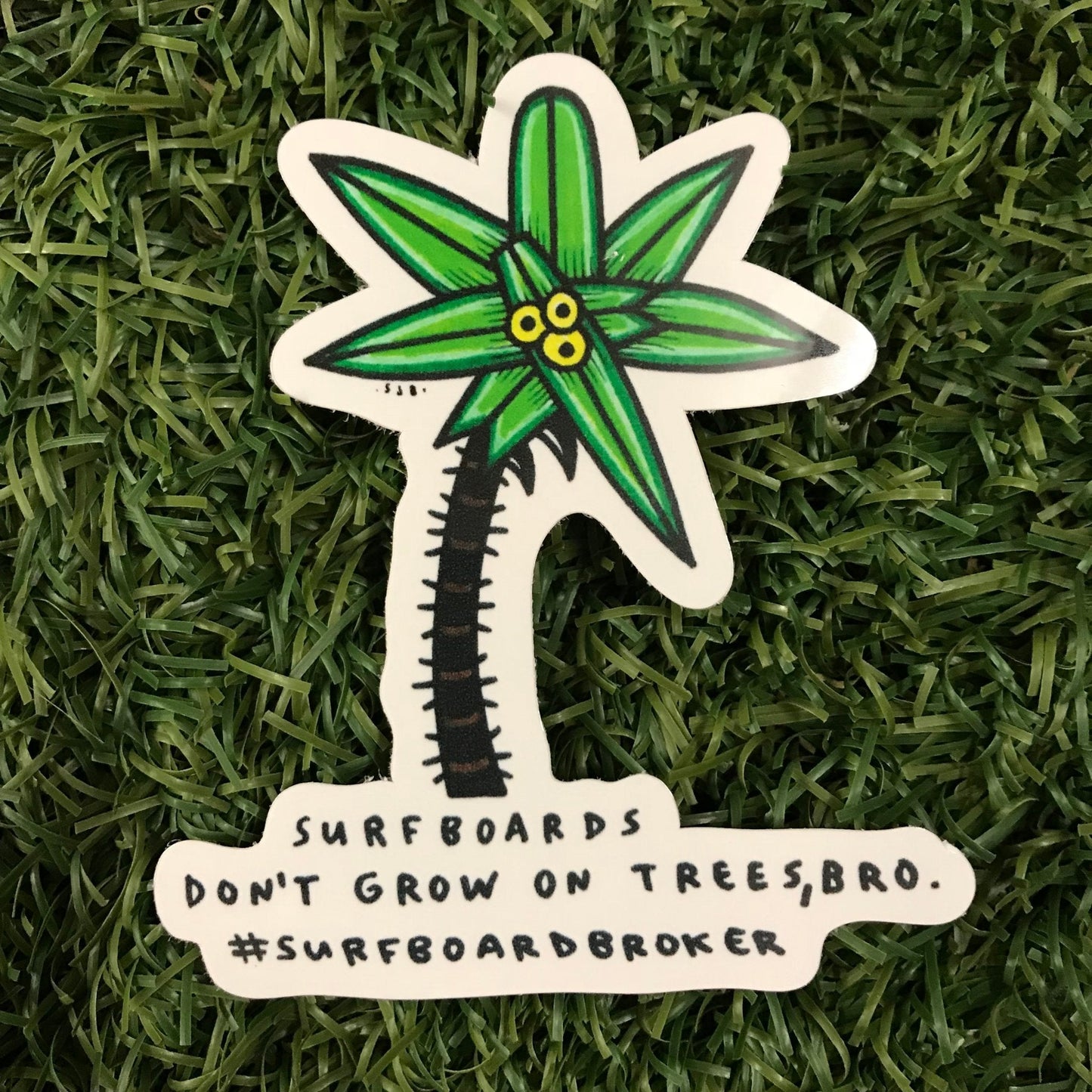 Surfboard Tree Sticker (3pk) Shipped - Surfboardbroker