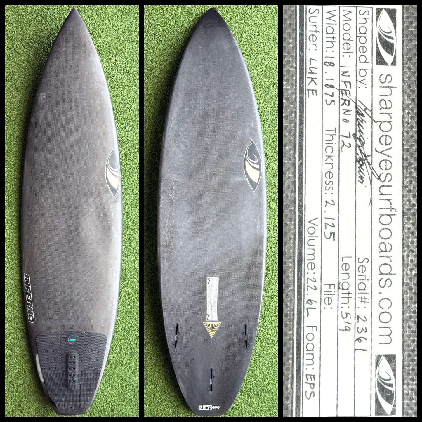 Sharp Eye Surfboard 5'9 22L (USED)