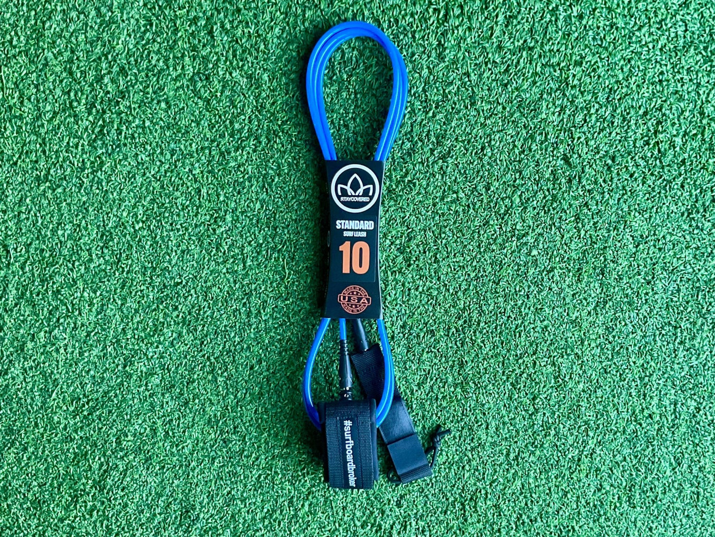 10’ Leash Standard Surfboardbroker x StayCovered Colab -Blue & Black (New) - Surfboardbroker