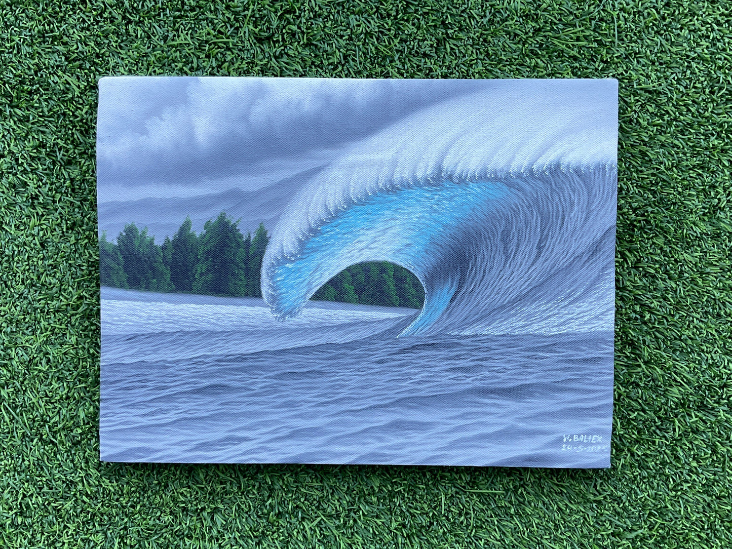 Surf Art 11” x 15” “Indo Wave”