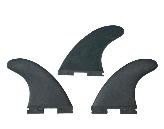 Fin Solutions Large Black Thruster Surfboard Fins Includes 3 Fins (New)