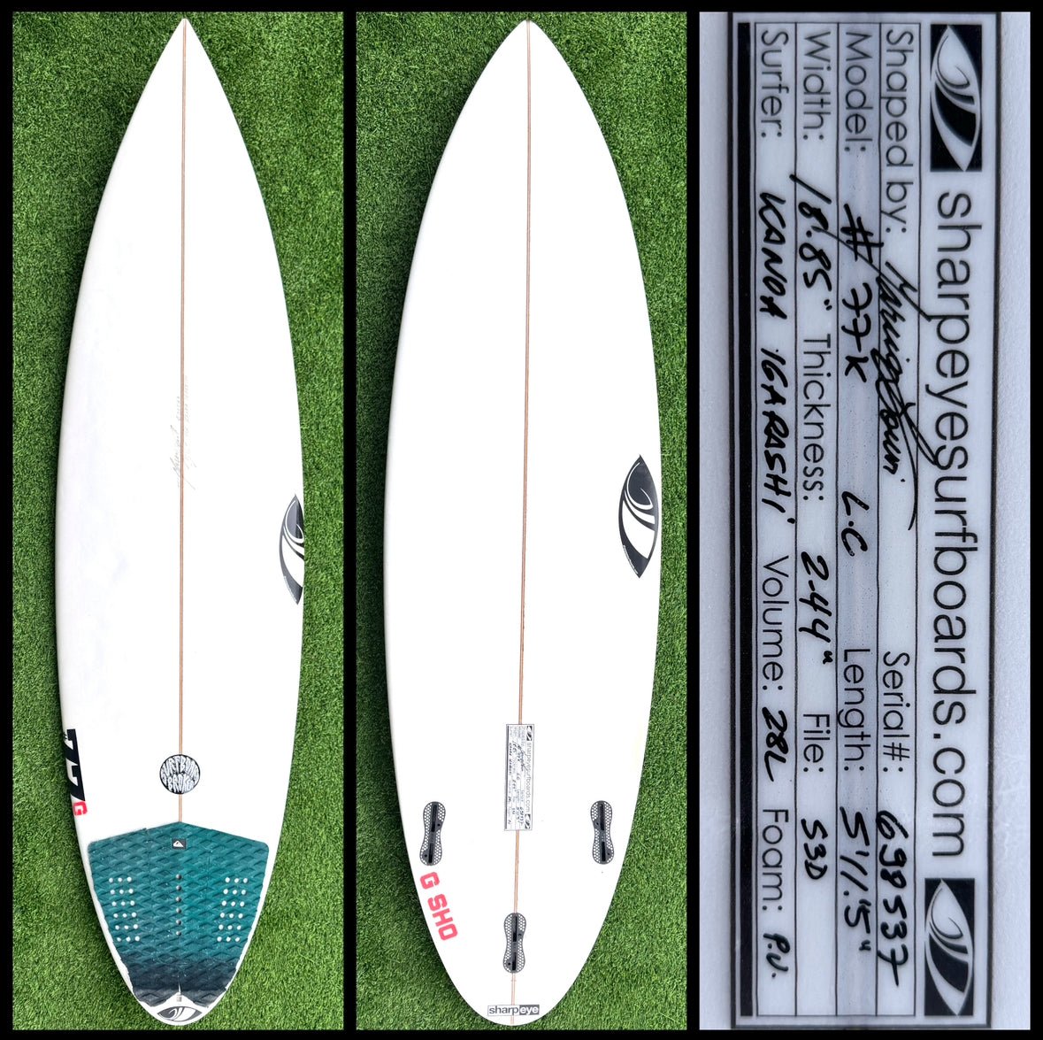 5’11 28L Kanoa Igarashi x Sharp Eye Surfboard - Surfboardbroker