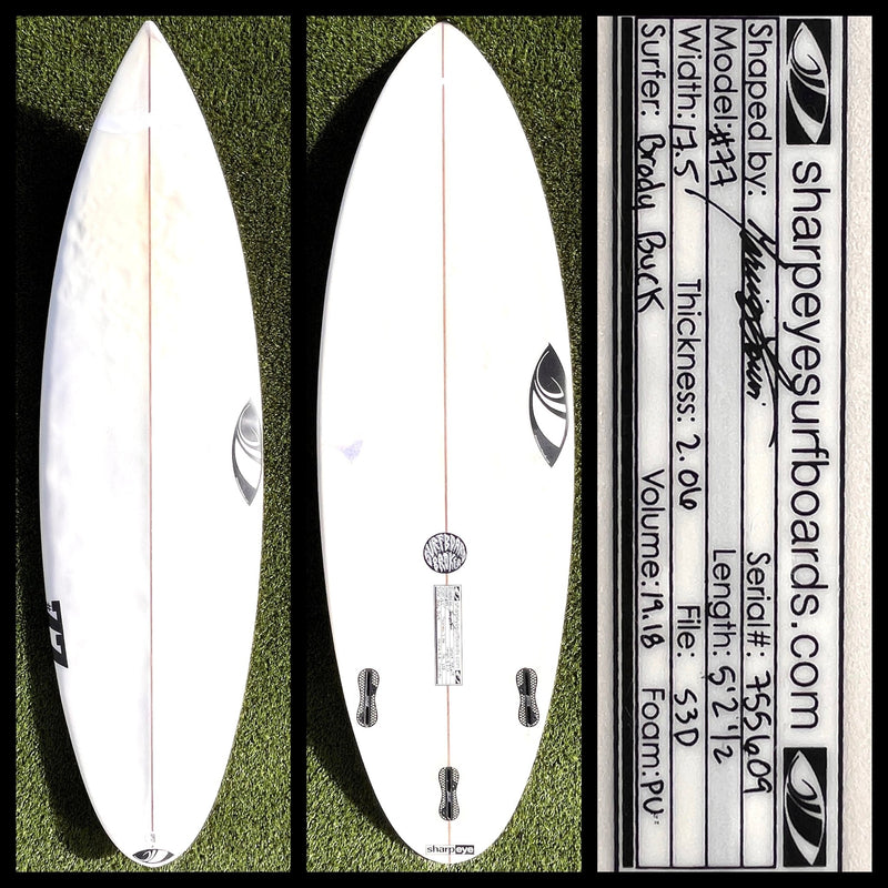 5'2 19L Sharpeye Surfboard - FL - Surfboardbroker