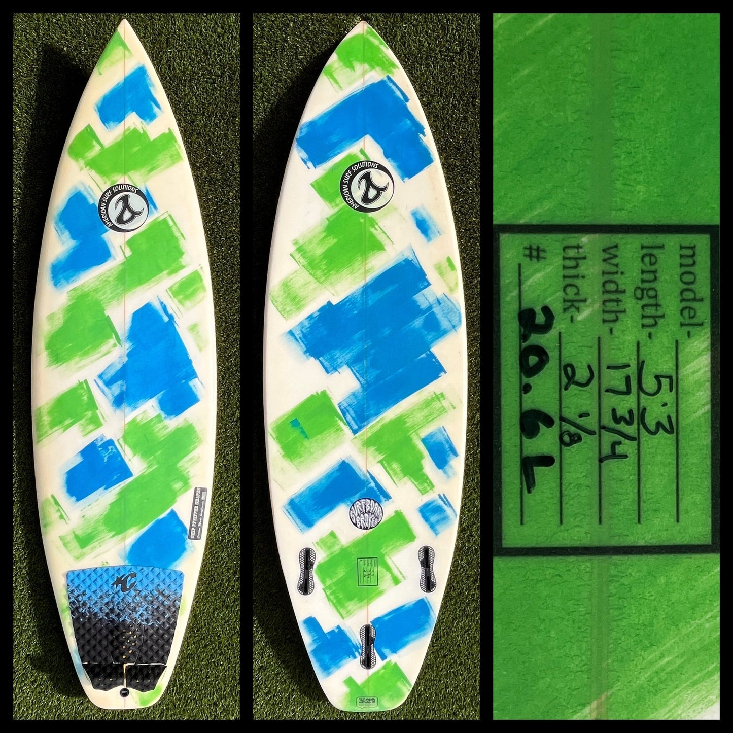 5'3 20L American Surf Solutions Surfboard - FL - Surfboardbroker