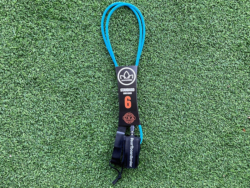 6’ Leash Standard Surfboardbroker x StayCovered Colab - Light Blue & Black (New) - Surfboardbroker