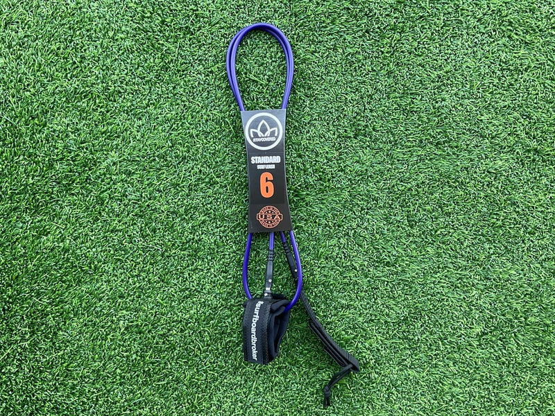 6’ Leash Standard Surfboardbroker x StayCovered Colab -Purple & Black (New) - Surfboardbroker