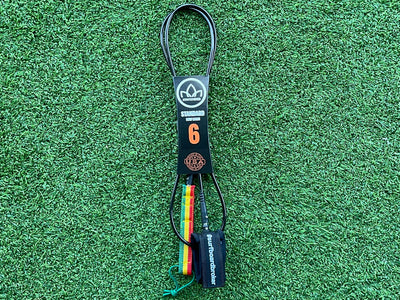 6’ Leash Standard Surfboardbroker x StayCovered Colab -Rasta & Black (NEW) - Surfboardbroker