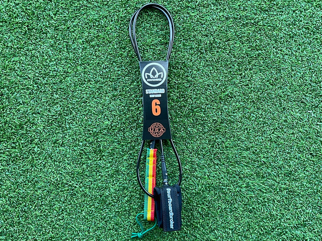6’ Leash Standard Surfboardbroker x StayCovered Colab -Rasta & Black (NEW) - Surfboardbroker