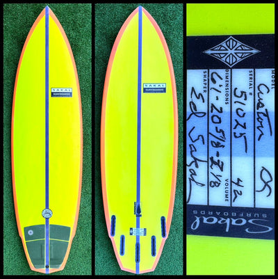 6’1 42L Sakal Surfboard - CA - Surfboardbroker