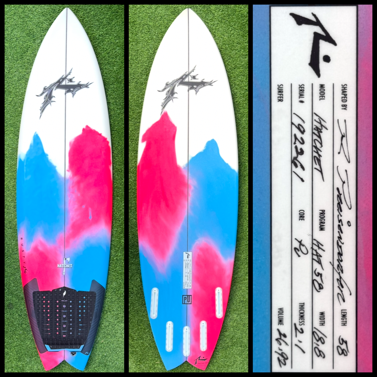 Rusty Surfboard 5’8 26L (USED)