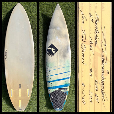 6'4 33L Rusty Surfboard - FL - Surfboardbroker