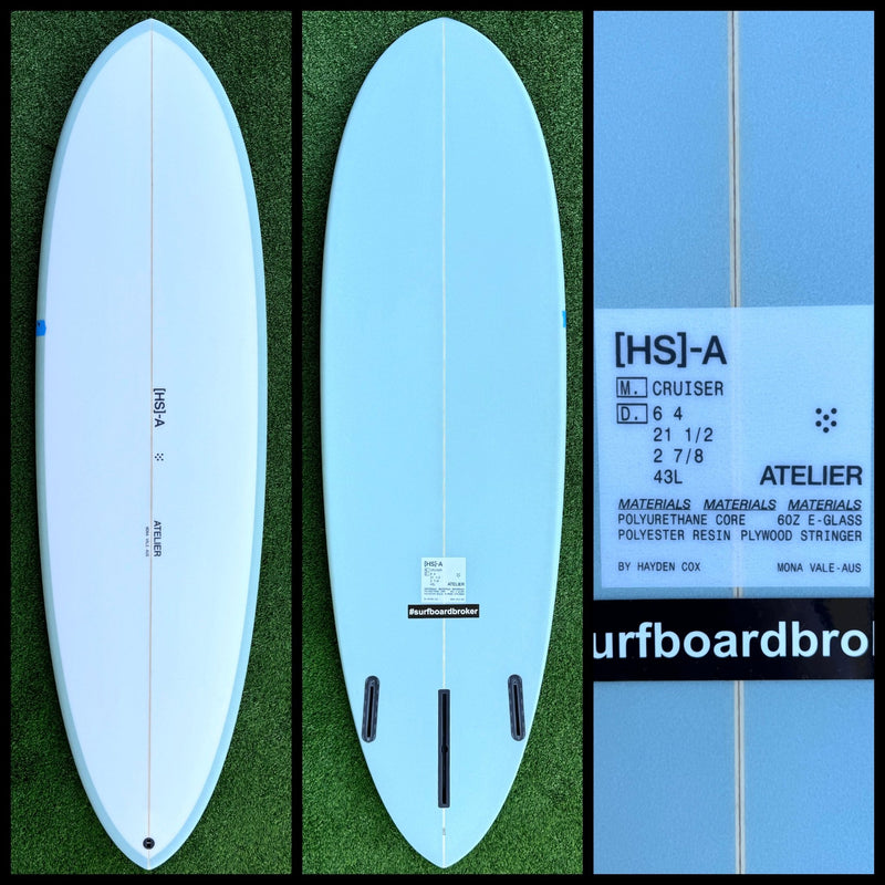 6’4 43L Hayden Surfboard - CA - Surfboardbroker