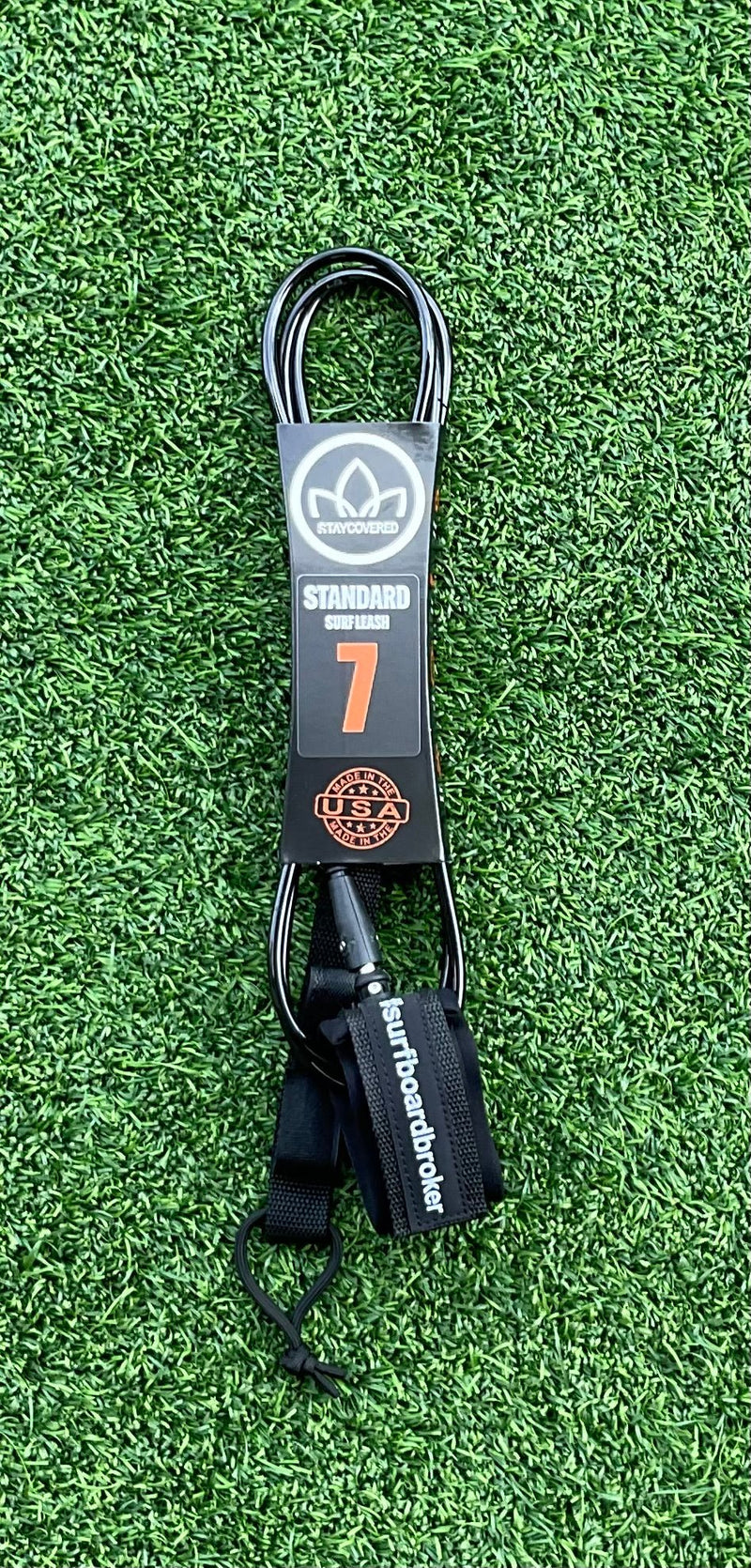 7’ Leash Standard Surfboardbroker x StayCovered Colab - All Black (New) - Surfboardbroker