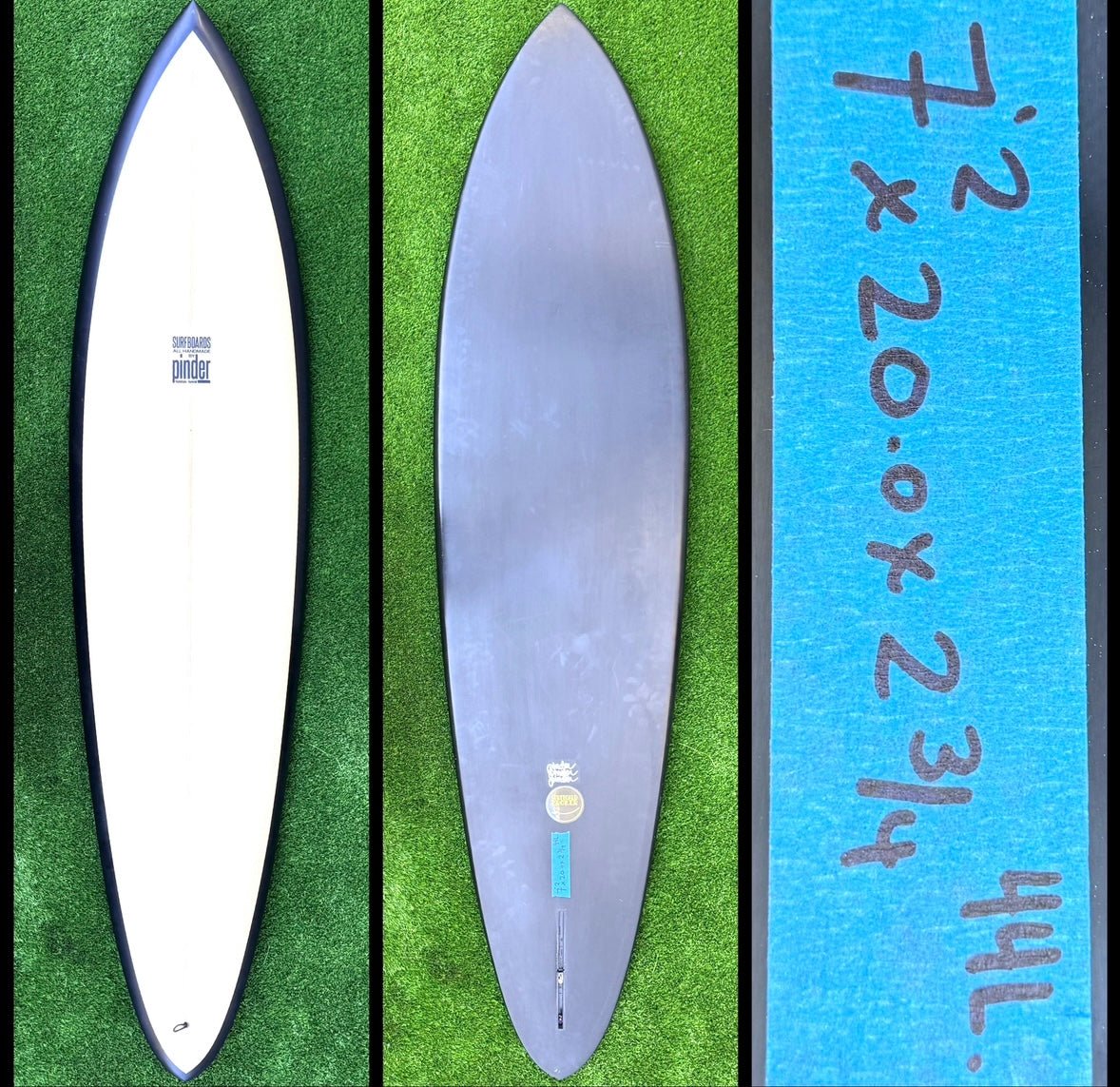 7’2 44L Pinder Surfboard - CA - Surfboardbroker