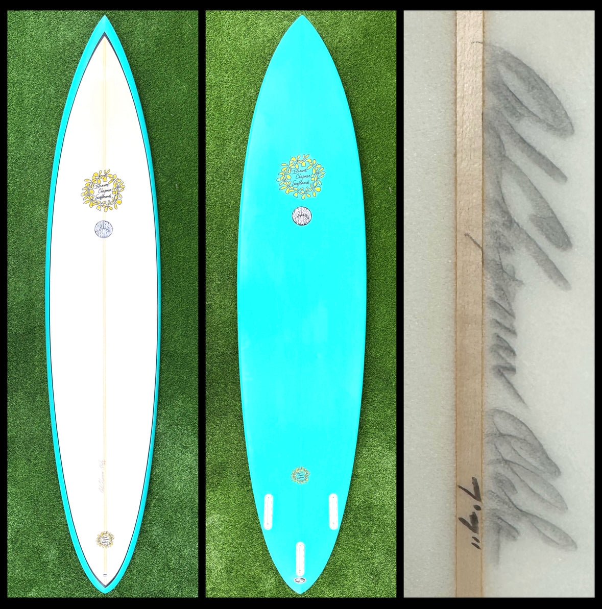 7’7 45L Brewer Chapman x Kalani Chapman Surfboard - Surfboardbroker