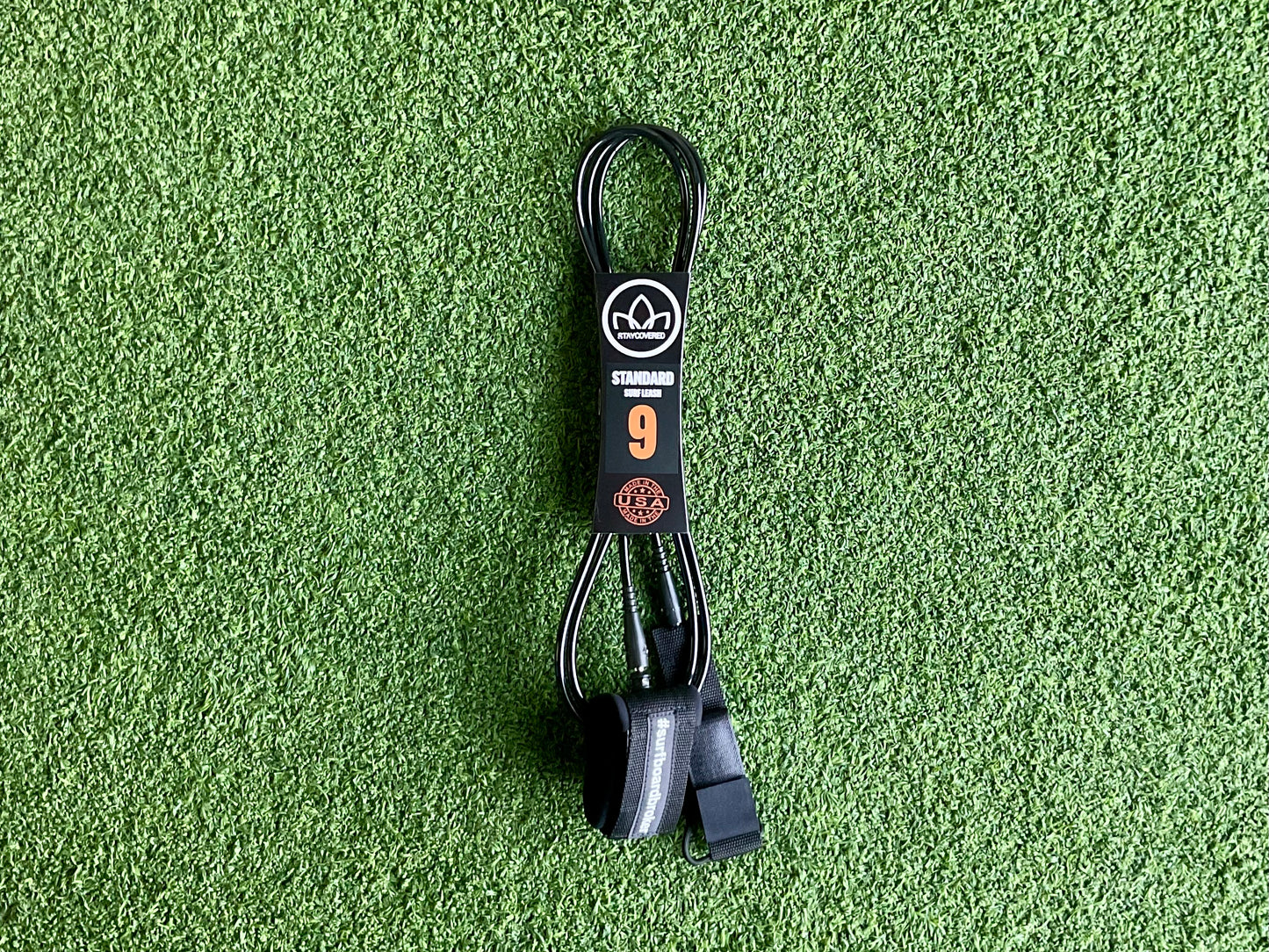9’ Leash Standard Surfboardbroker x StayCovered Colab -Black (New)