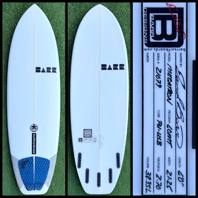 BARR Surfboards 6'0 38L (USED)