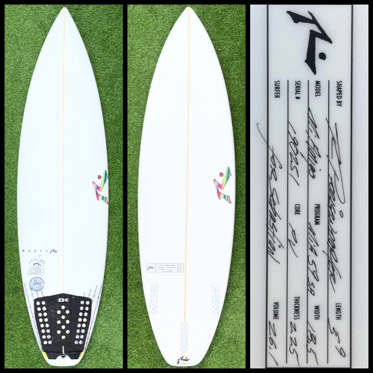 Rusty Surfboard 5’9 26L (USED)