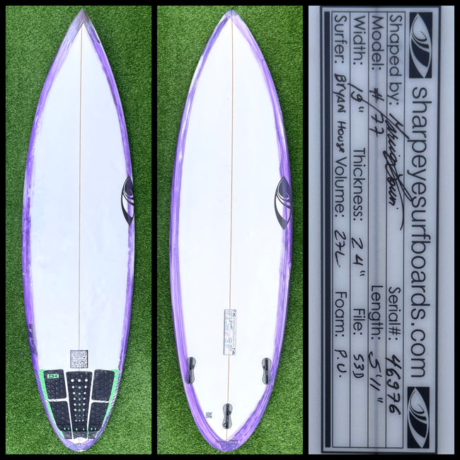 Sharp Eye Surfboard 5'11 27L (USED)