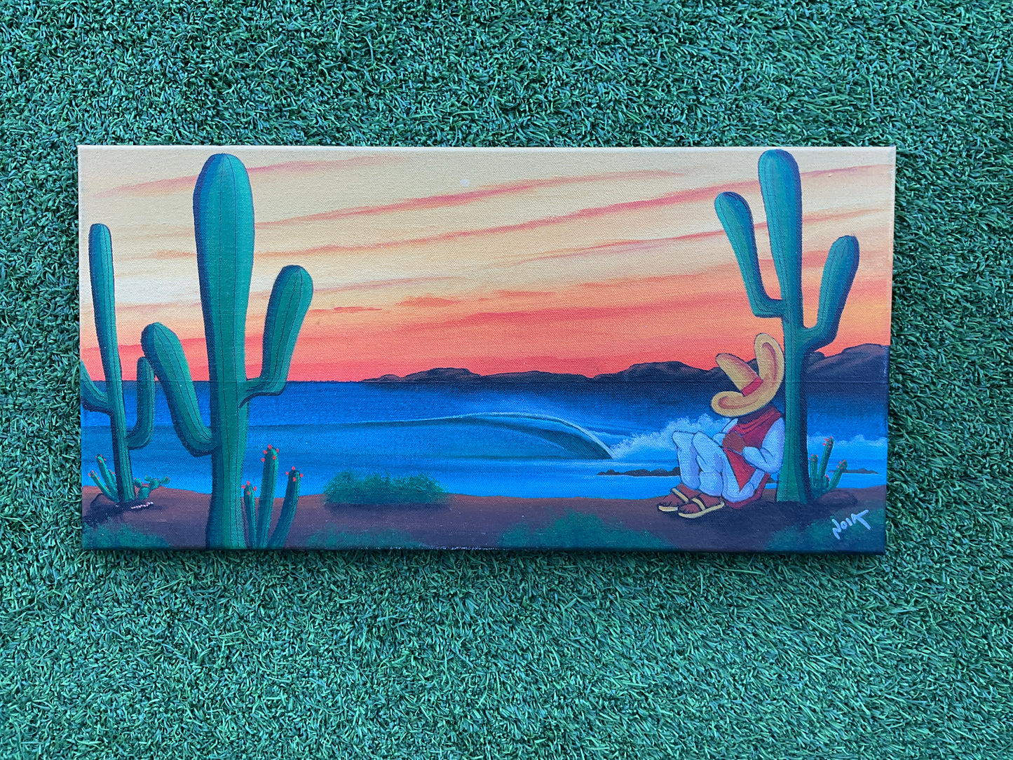 Surf Art 12”x 24” “Baja Sur Wave”