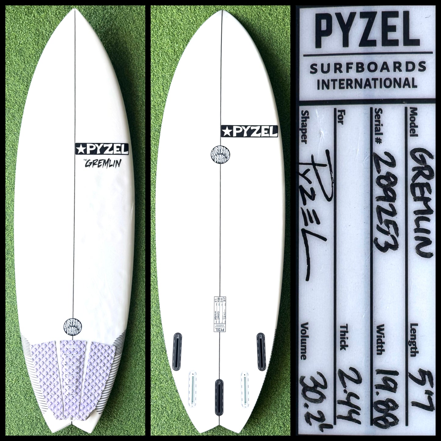 Pyzel Surfboard 5'7 30L (USED)
