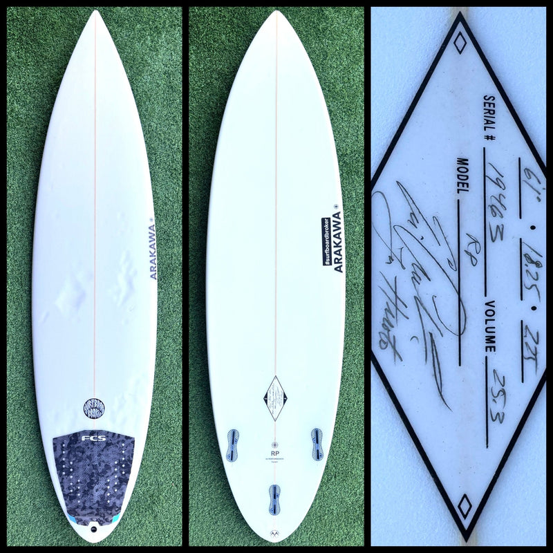Arakawa 6'1 25L Surfboard Hiroto Ohhara (USED) - Surfboardbroker