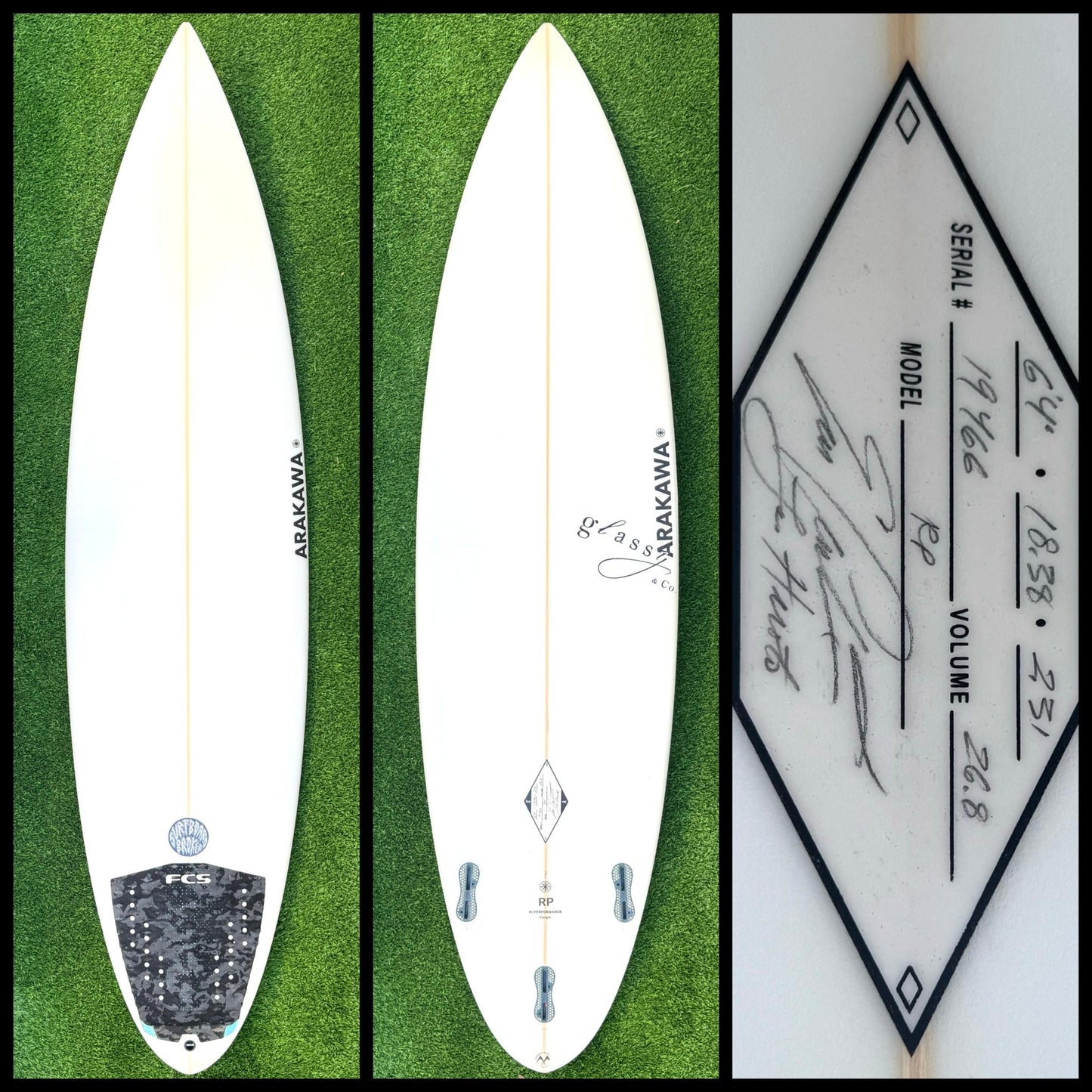 Arakawa Surfboard 6'4 26L Hiroto Ohhara (Used) - Surfboardbroker