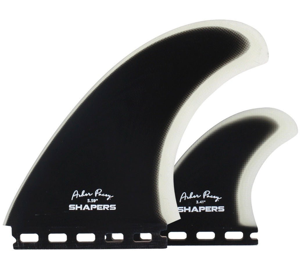 Asher Pacey Twin Fin Set - Black Clear (New) - Surfboardbroker