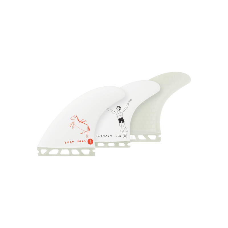 Captain Fin Yago Tri Fin Set (White) - Surfboardbroker