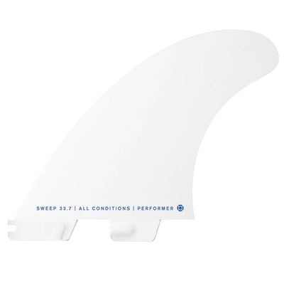 FCS II PERFORMER WHITE EDITION TRI FIN SET Medium (New) - Surfboardbroker
