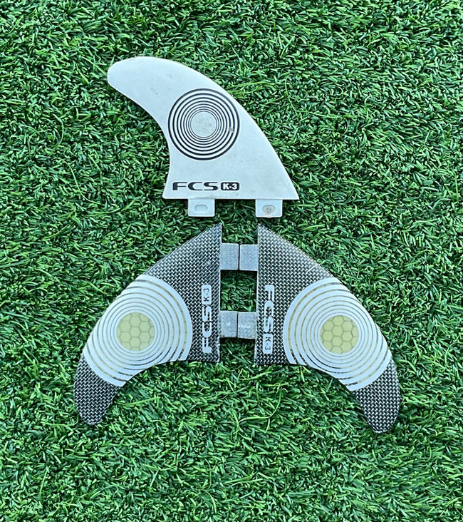 FCS K - 3 Thruster Fin Set – Medium (Used) - Surfboardbroker