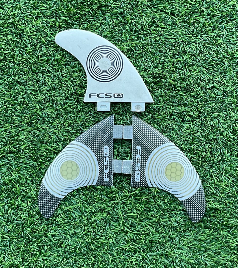 FCS K - 3 Thruster Fin Set – Medium (Used) - Surfboardbroker
