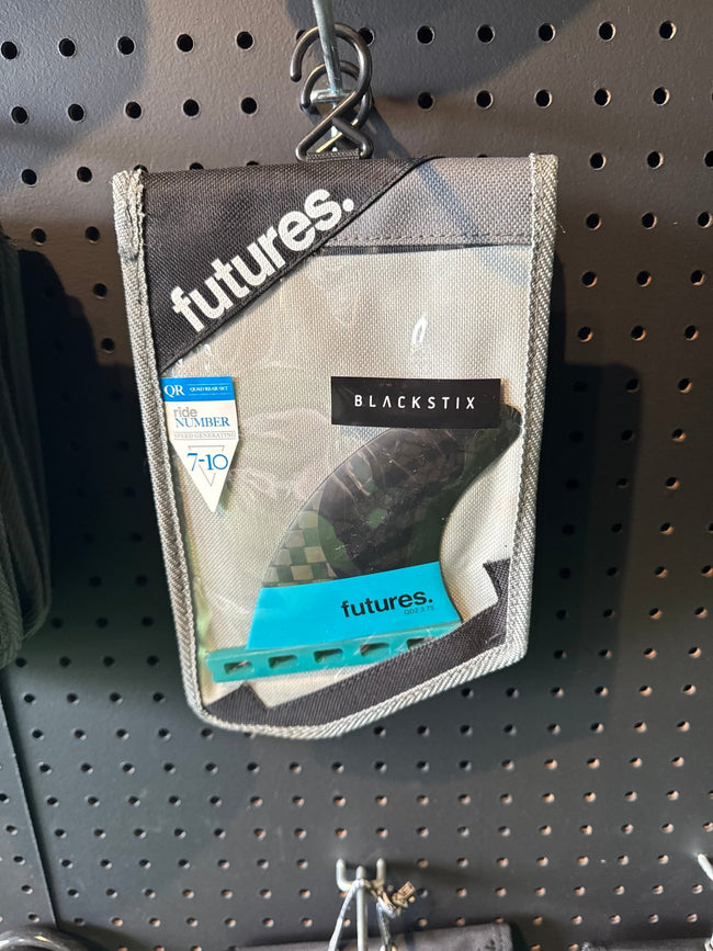 Futures Quad Rear QD2 3.75 Blackstix (NEW) - Surfboardbroker