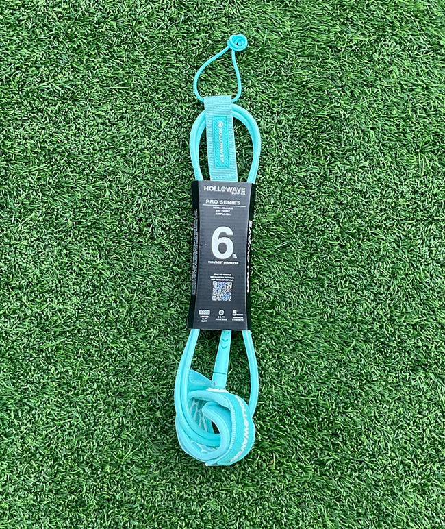 Hollowave Surf Co. Pro Series Blue 6ft Surfboard Leash (New) - Surfboardbroker