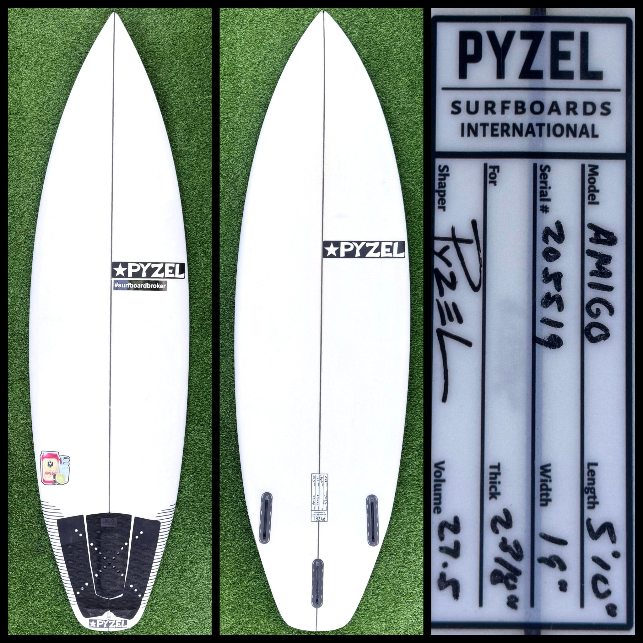 Pyzel Surfboard 5'10 27L (USED) – Surfboardbroker