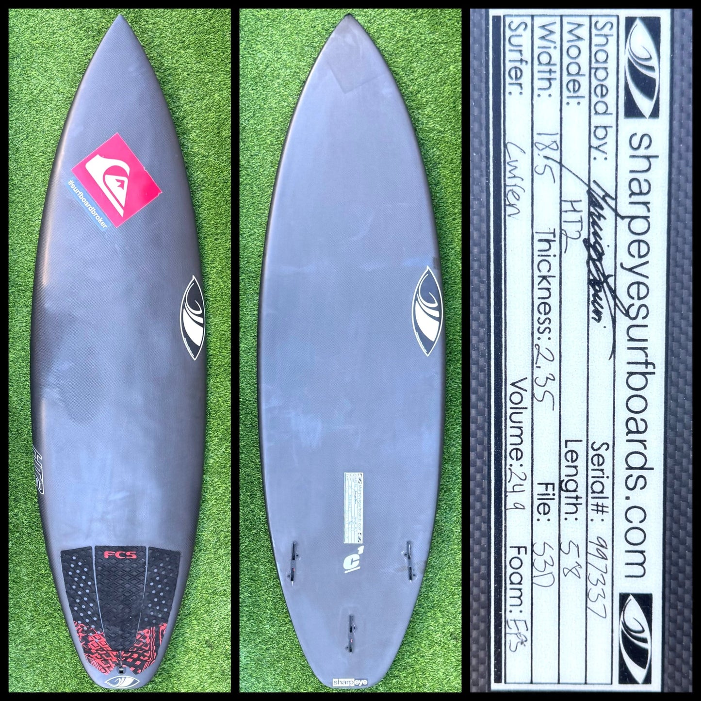 Sharp Eye Surfboard 5'8 24L (USED) - Surfboardbroker