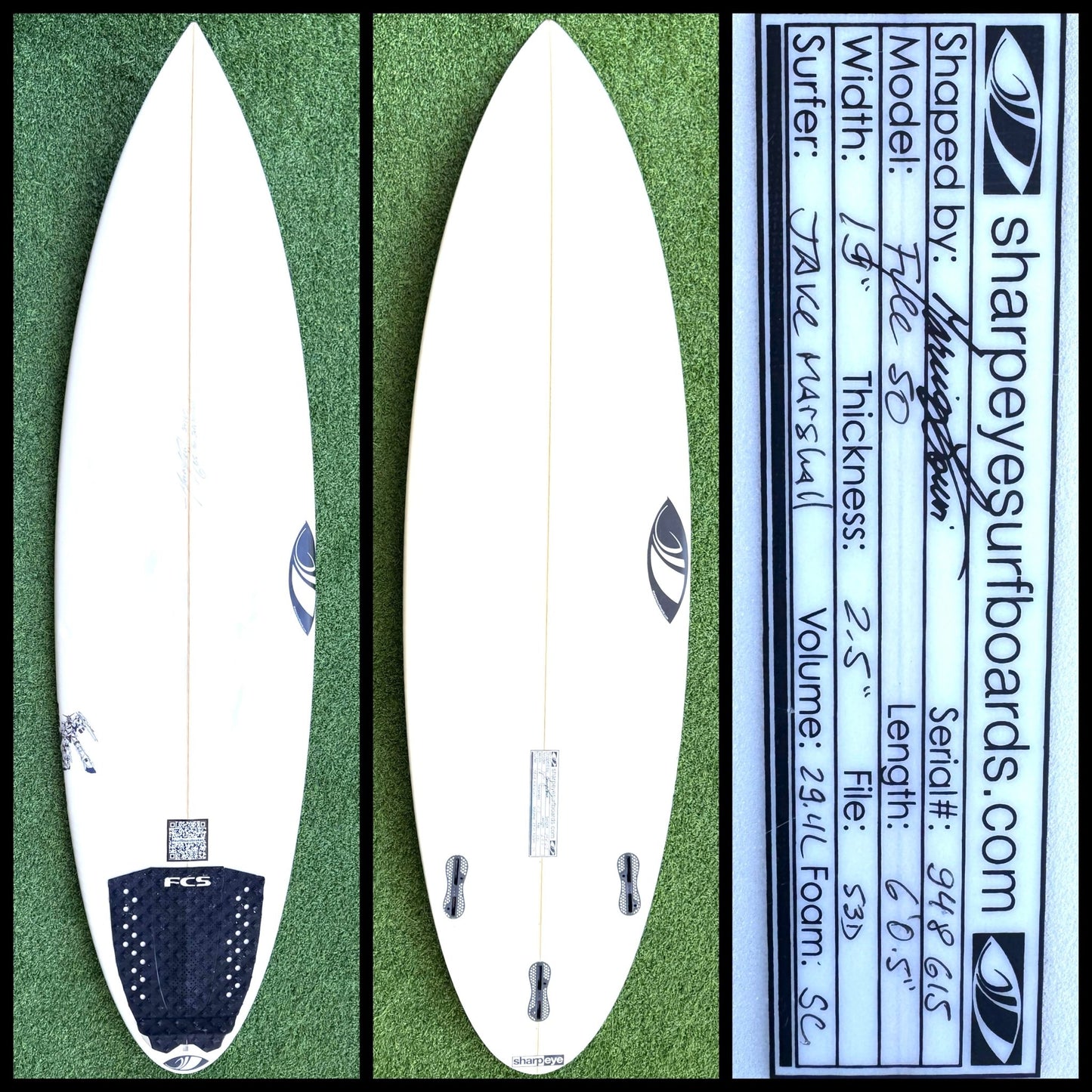 Sharp Eye Surfboard 6'0 29L Jake Marshall (USED) - Surfboardbroker