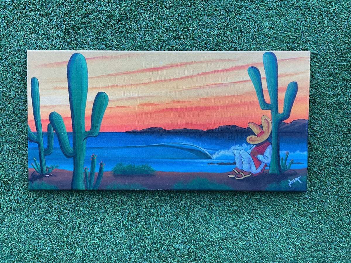 Surf Art 12”x 24” “Baja Sur Wave” - Surfboardbroker
