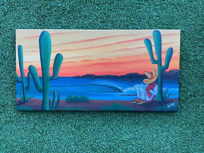 Surf Art 12”x 24” “Baja Sur Wave” - Surfboardbroker