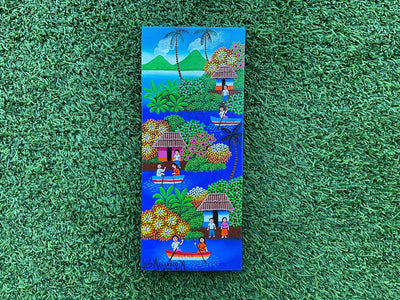 Surf Art 12”x 5” “Nicaraguan Village” - Surfboardbroker