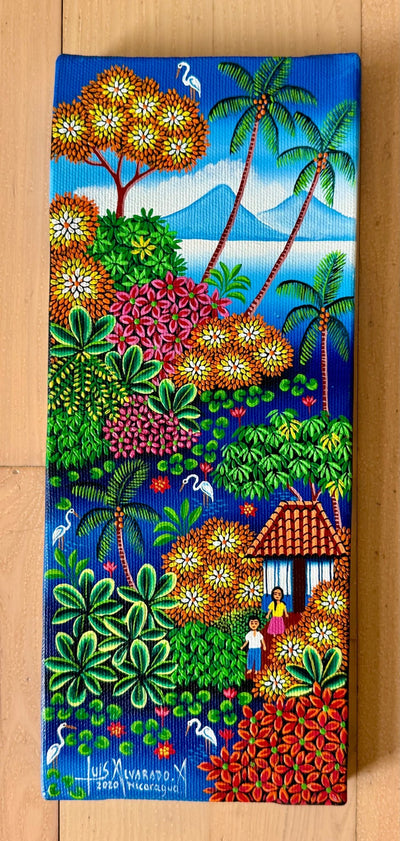 Surf Art 12”x5” “Nicaraugua Village” - Surfboardbroker