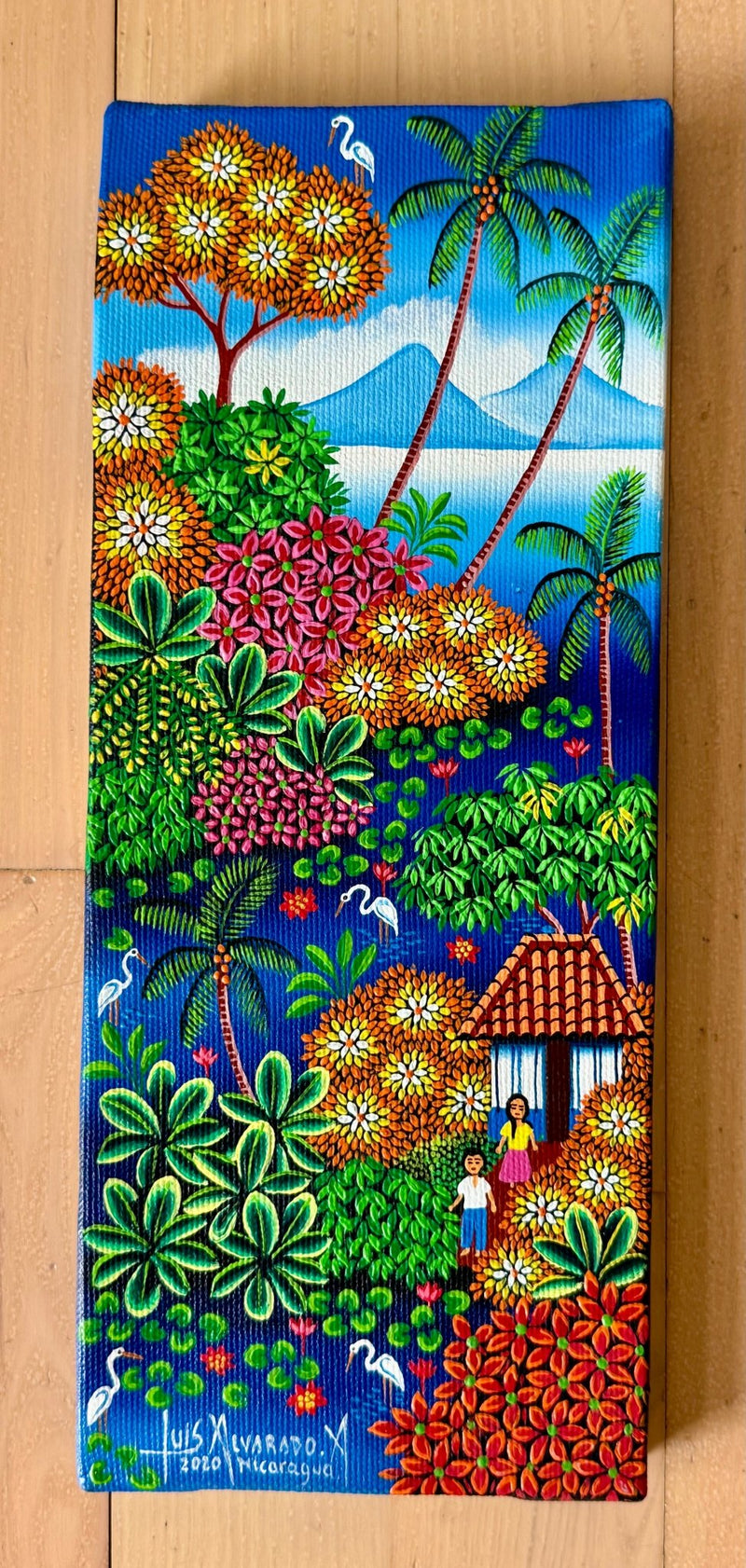 Surf Art 12”x5” “Nicaraugua Village” - Surfboardbroker