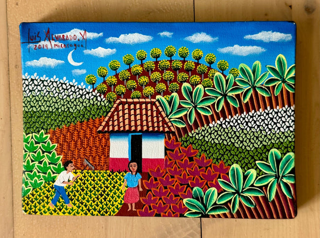 Surf Art 5”x7” “Nicaragua Village” - Surfboardbroker
