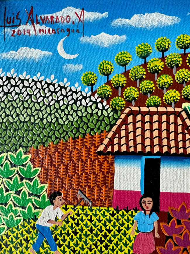 Surf Art 5”x7” “Nicaragua Village” - Surfboardbroker