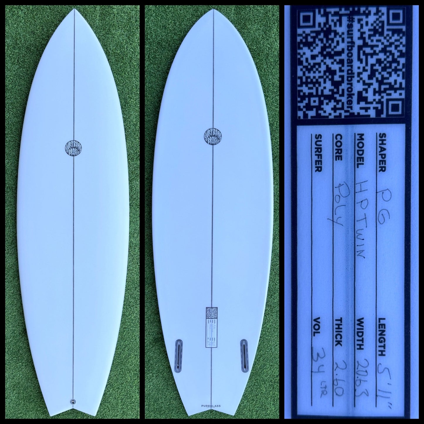 Surfboardbroker Surfboard 5'11 34L (NEW) - Surfboardbroker